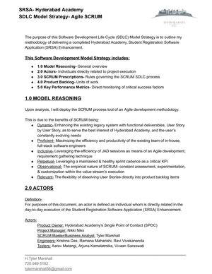 Srsa Sdlc Model Agile Scrum Strategy Google Docs