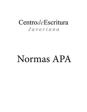 Normas Apa Universidad Javeriana
