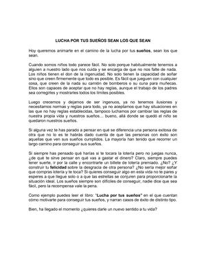 Lucha por tus sueños
