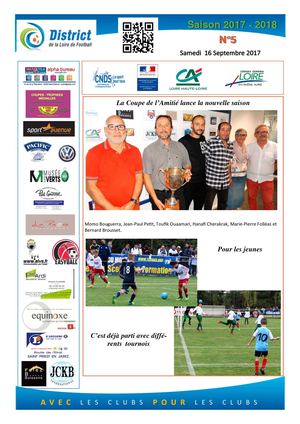 Bulletin d'information N°5 du Samedi 16 Septembre 2017