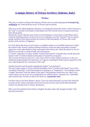 A unique history of Tricase territory (Salento, Italy)