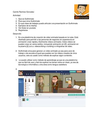 Camilo Ramirez Gonzalez Go Animate