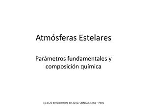 5 Modelos De Atmosferas