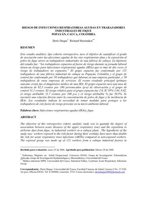 Iras En Trabajadores Del Fique En El Cauca