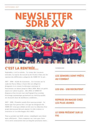 Newsletter Septembre 2017