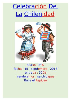 Afiche De Las Fiestas Patrias