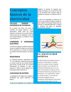 Conceptos Básicos De La Electricidad