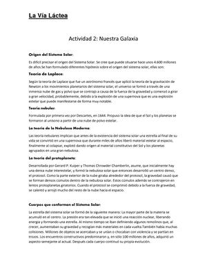 Actividad 2 La Via Lactea