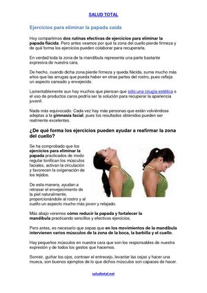 Ejercicios Para Eliminar La Papada Caida