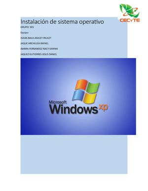 Instalacion Windoows Xp