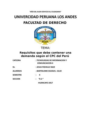 Proceso Judicial De Conocimiento (Código Procesal Civil Perú)