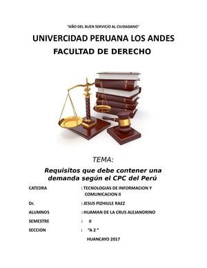 Proceso JudicialRequisitos que debe contener una demanda según el CPC del Perú De Conocimiento (Código Procesal Civil Perú)