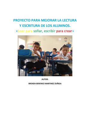 Proyecto PARA MEJORAR LA LECTURA Y ESCRITURA