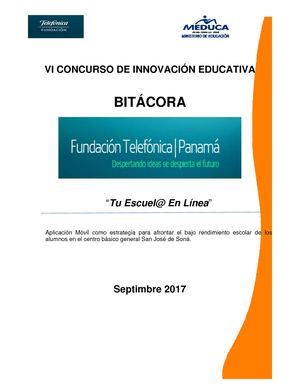 Bitácora Tu Escuela En Línea