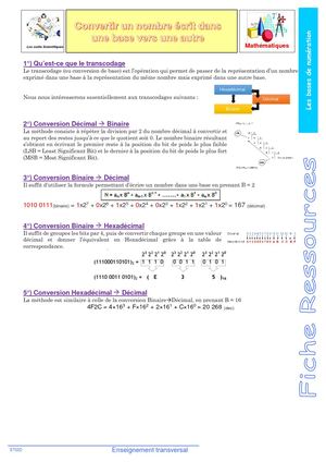 ETT MATH/PHYS Transcodage