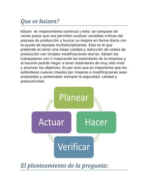 Que Es Kaizen Proyecto