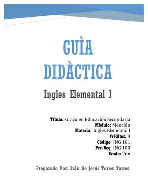 Guía Didactica Ingles