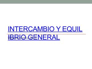 Intercambio Y Equilibrio