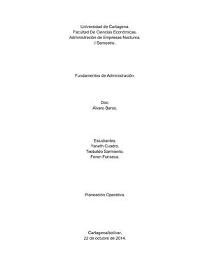 planeacion operativa