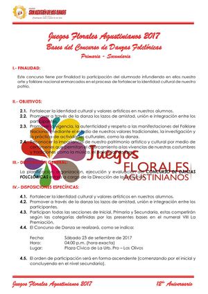 Bases Concurso De Danzas Folclóricas