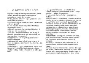 La Guerra Del Sapo Y El Puma