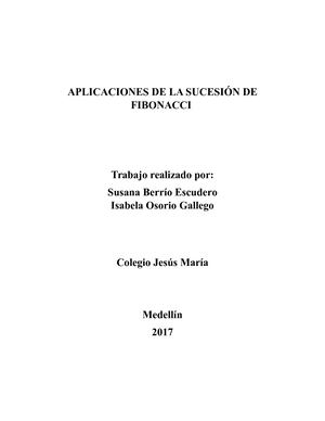 Aplicaciones de la sucesión de Fibonacci