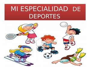 Mi Especialidad De Deportes