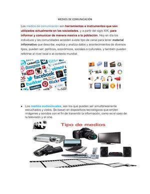 Medios De Comunicación