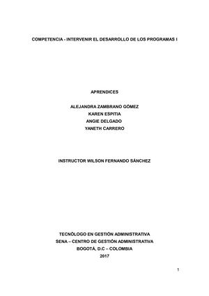SENA Cartilla Intervenir En El Desarrollo De Los Programas I