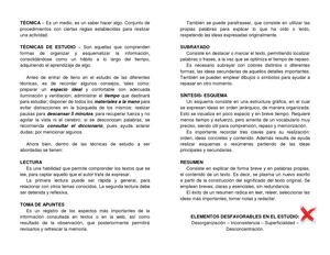 Díptico - Técnicas de estudio