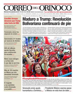 Correo del Orinoco del miércoles 20 septiembre de 2017 No. 2.866