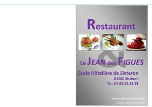 Menu Jean Des Figues 1ère Periode Rentrée