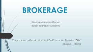 Modelo De Negocio Brokerage