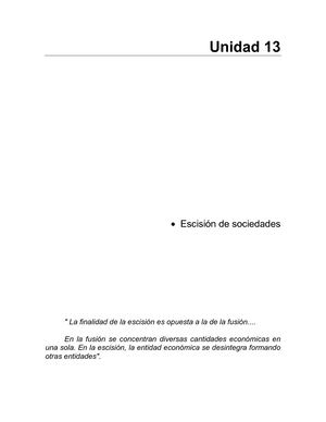ESCISIÓN DE SOCIEDADES MERCANTILES