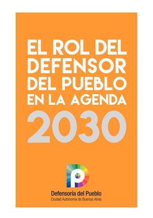 El rol del Defensor del Pueblo en la Agenda 2030 de la ONU