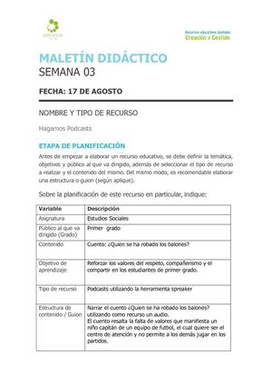 3 Plantilla Maletín Didáctico Hagamos Podcasts