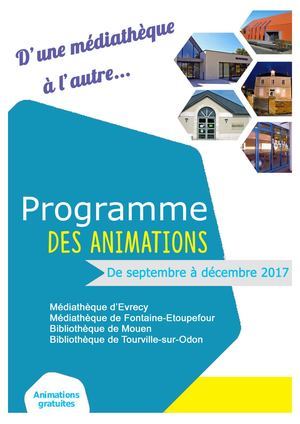 Programme d'animations Sept-Dec17