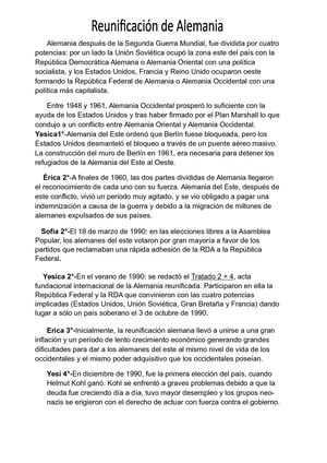 Reunificación De Alemania