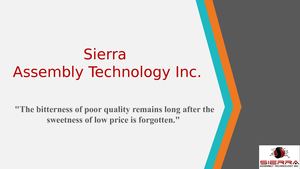 Capabilities Of Pcb's Sierra Assembly
