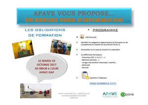 Invitation RVI Obligation Formation APAVE Gap