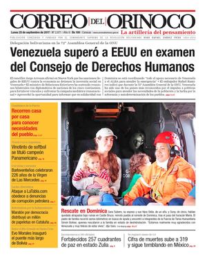 Correo del Orinoco del lunes 25 septiembre de 2017 No. 2.871