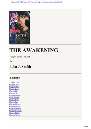 L J Smith Vampire Diaries 01 The Awakening