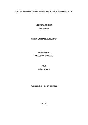 Lectura Critica Taller #1
