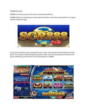 Scr888 Slot Games