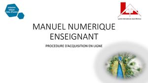 Manuel Numerique Enseignant