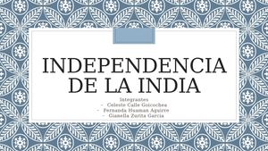 Independencia De La India Historia 1
