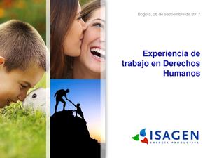 5. MARGARITA MARÍA DÍEZ VÉLEZ - Derechos HUmanos En ISAGEN  Pacto Mundial 2