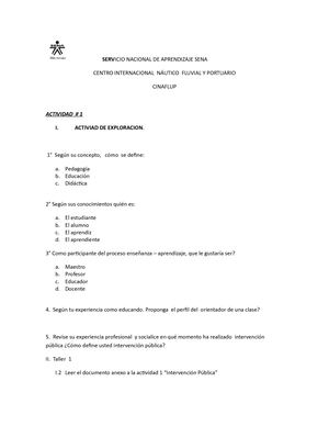 Actividad 1 De Pedagogía Conducta De Entrada