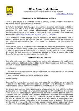 Bicarbonato De Sódio