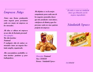 Folleto De Sandwich